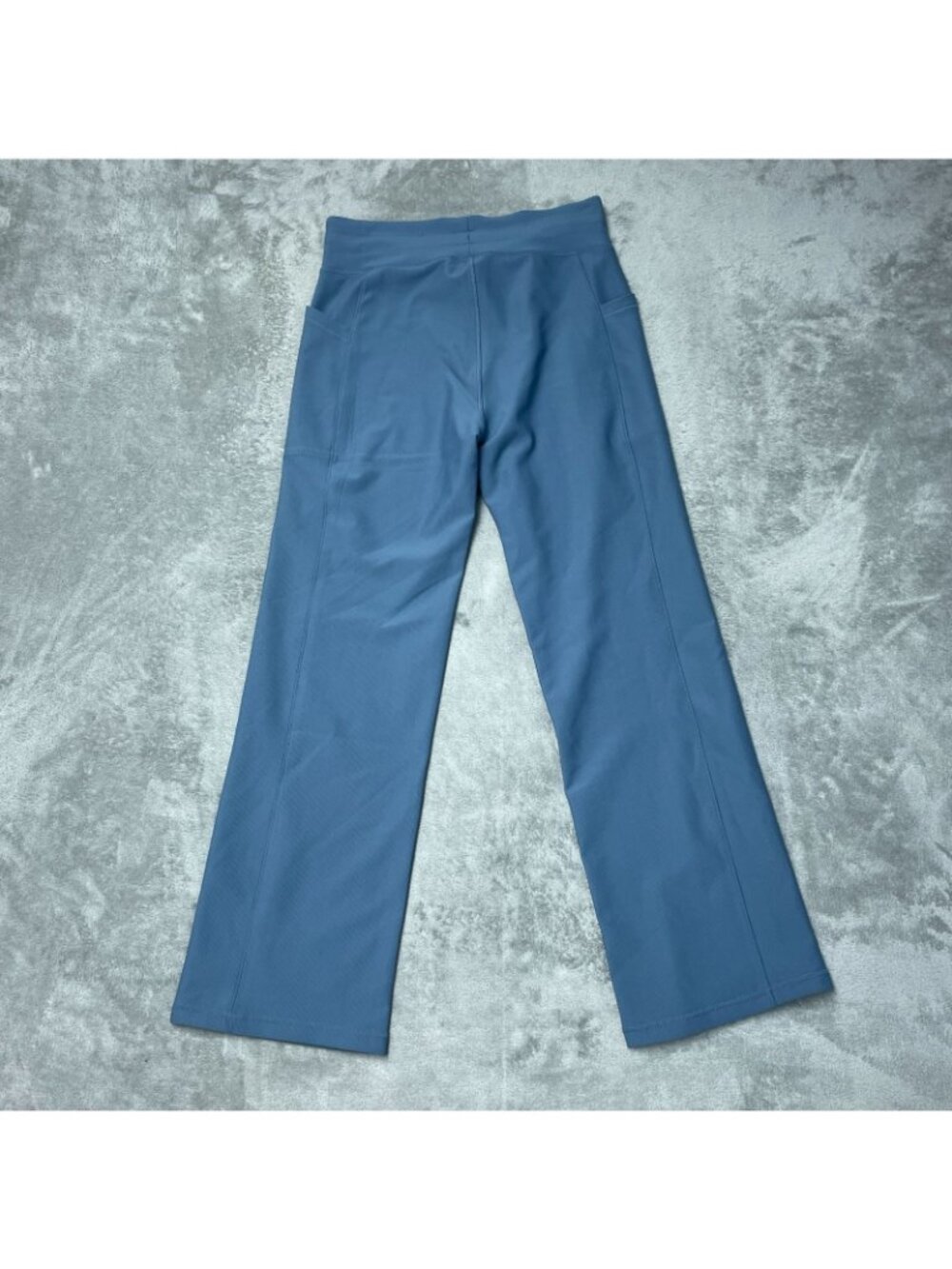 32 Degrees Active Flare Pants Women's L Blue Yoga Pants Ribbed Pockets  G2267 - Picture 4 of 12